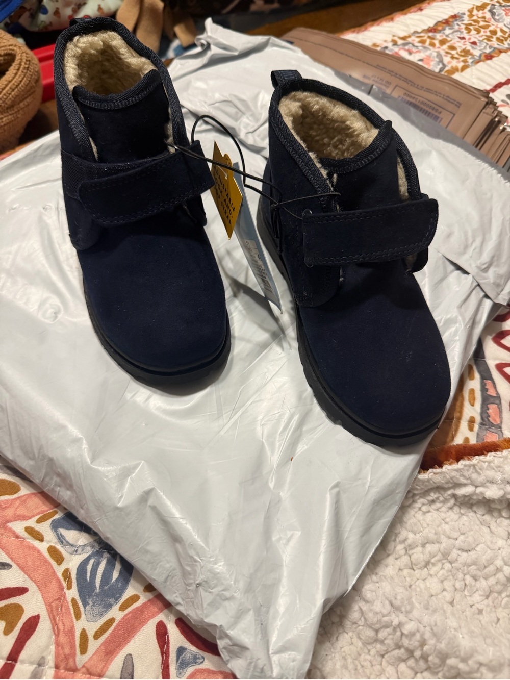 NWT Cat & Jack Toddler Boys Magnus Boots Navy Blue Size 11
